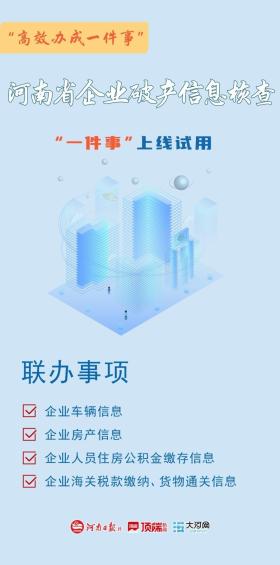 河南9个“高效办成一件事”上线试用  第5张